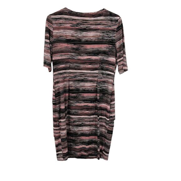 Brandy Asymmetrical Bodycon Striped/Painted Dress Size 10 - Picture 4 of 14